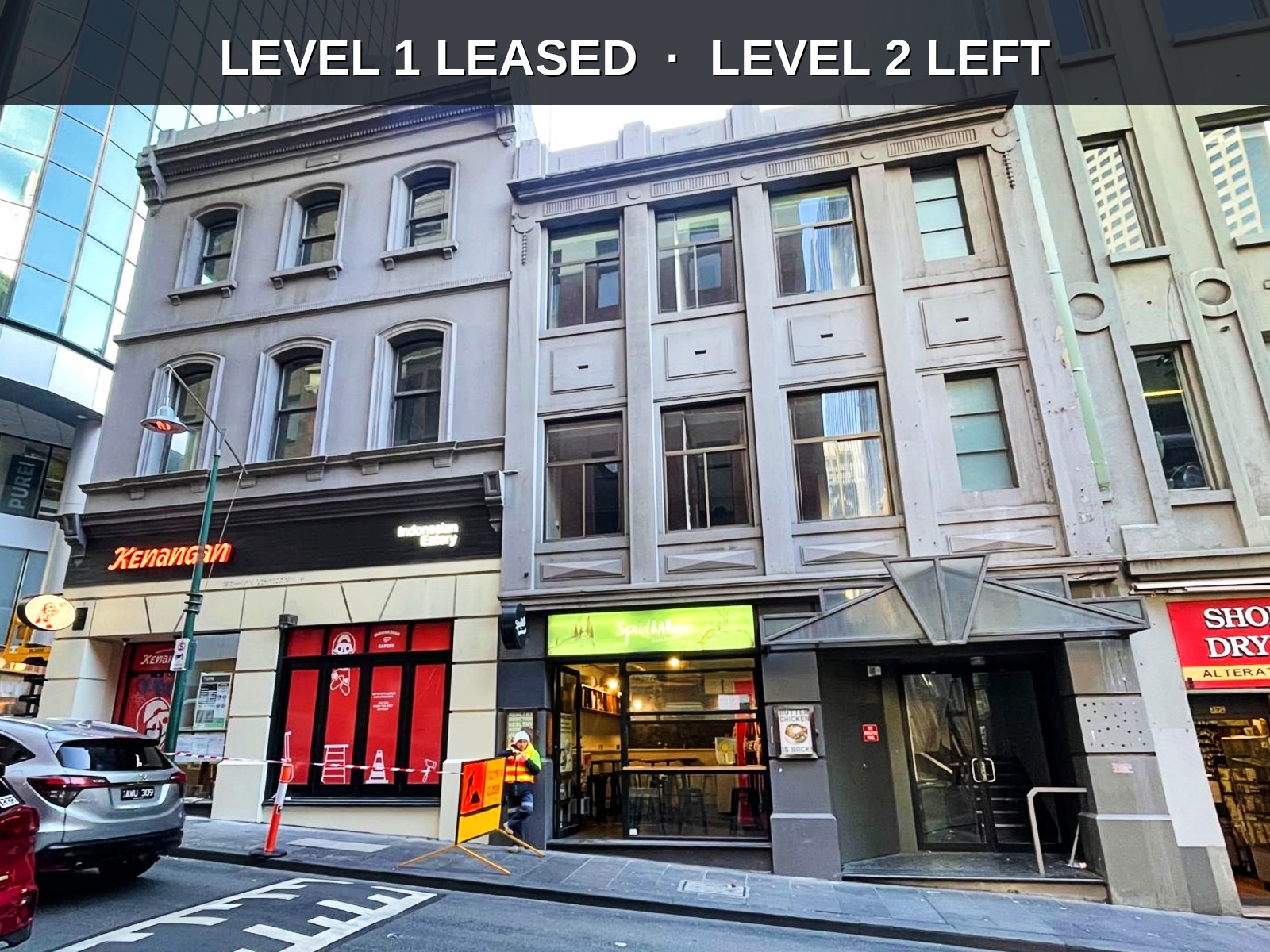 Separate Access to Both 1st and 2nd Floors – Very Affordable Rent – Level 1 & 2, 394-400 Little Bourke Street, Melbourne, VIC 3000